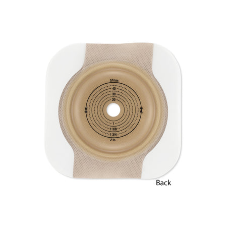 Ostomy Barrier New Image™ Precut, Standard Wear Adhesive Tape Borders 44 mm Flange Green Code System Flexwear 7/8 Inch Opening