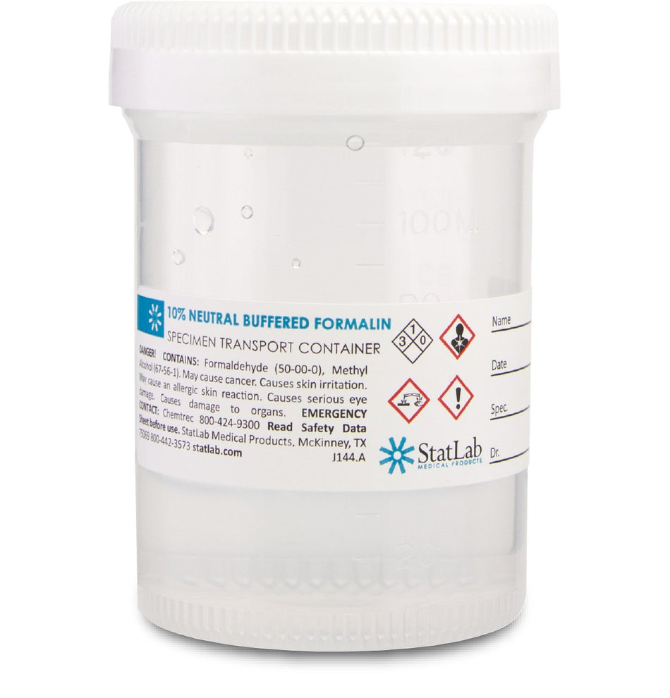 StatClick™ Prefilled Formalin Container, 60 mL Fill in 120 mL