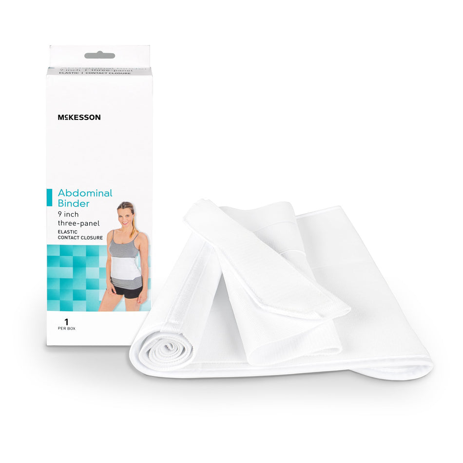 McKesson 3-Panel Abdominal Binder, Large / Extra Large-Abdominal Binder McKesson Large / X-Large Hook and Loop Closure 62 to 74 Inch Waist Circumference 9 Inch Height Adult