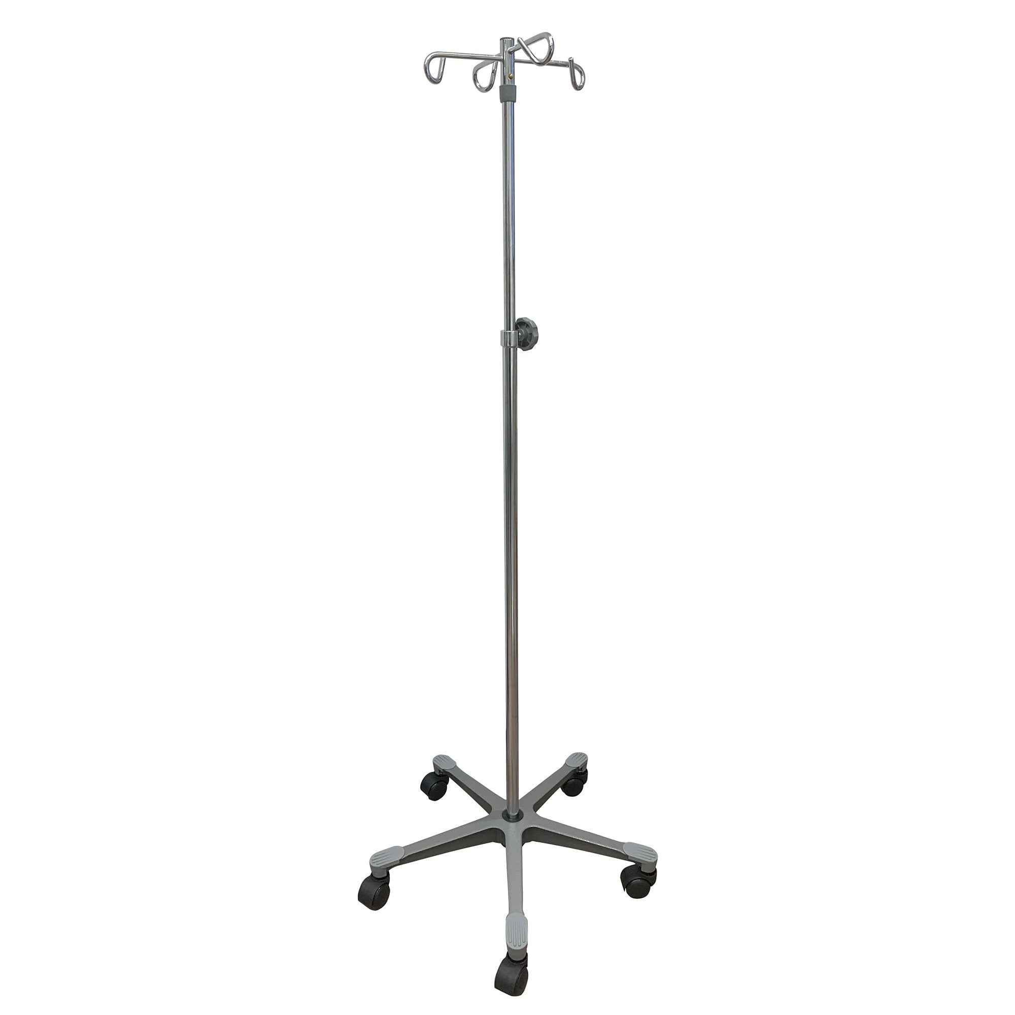 IV Stand Floor Stand 4 Hooks 5 Legs with Casters - IV Therapy>IV Poles - McKesson Brand