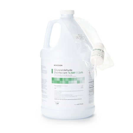 McKesson Glutaraldehyde High Level Disinfectant, 1 gal Jug-Glutaraldehyde High-Level Disinfectant McKesson 14 Day Activation Required Liquid 1 gal. Jug Reusable