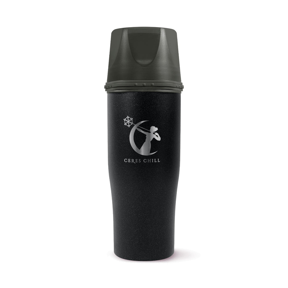 Ceres Chill Demigoddess Stainless Steel Mini Breast Milk Chiller Container, Shimmering Black-Mini Breast Milk Chiller Container Ceres Chill Demigoddess 16 oz. Stainless Steel