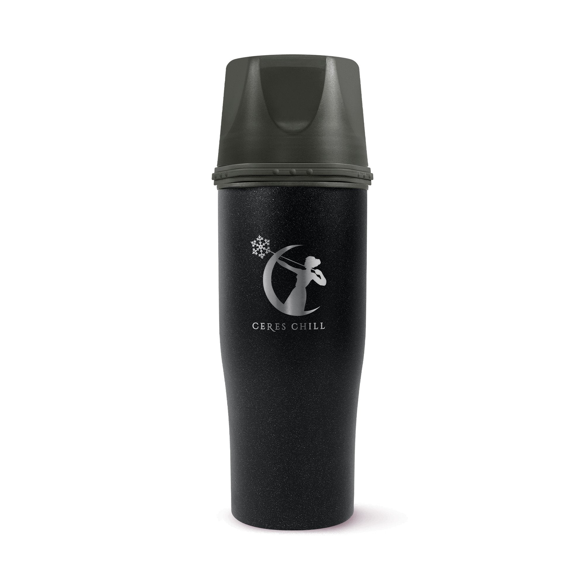 Ceres Chill Demigoddess Stainless Steel Mini Breast Milk Chiller Container, Shimmering Black-Mini Breast Milk Chiller Container Ceres Chill Demigoddess 16 oz. Stainless Steel