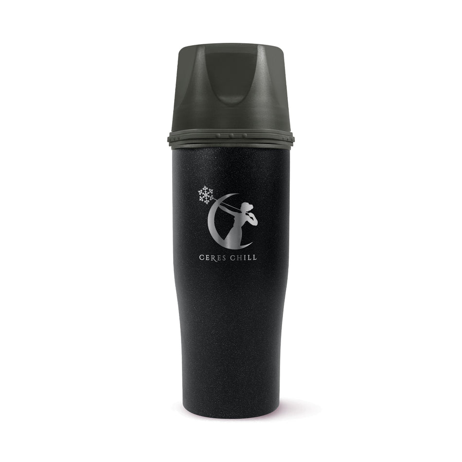 Ceres Chill Demigoddess Stainless Steel Mini Breast Milk Chiller Container, Shimmering Black-Mini Breast Milk Chiller Container Ceres Chill Demigoddess 16 oz. Stainless Steel