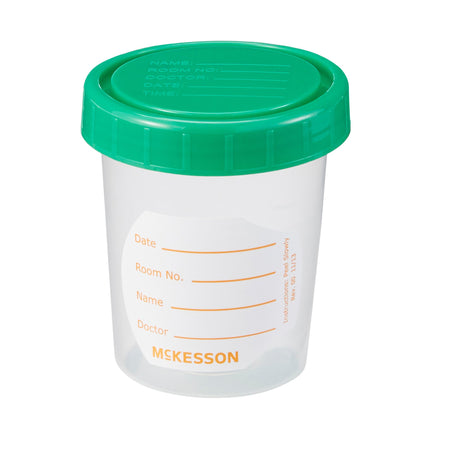 McKesson Specimen Container, 120 mL-Specimen Container McKesson 120 mL (4 oz.) Screw Cap NonSterile