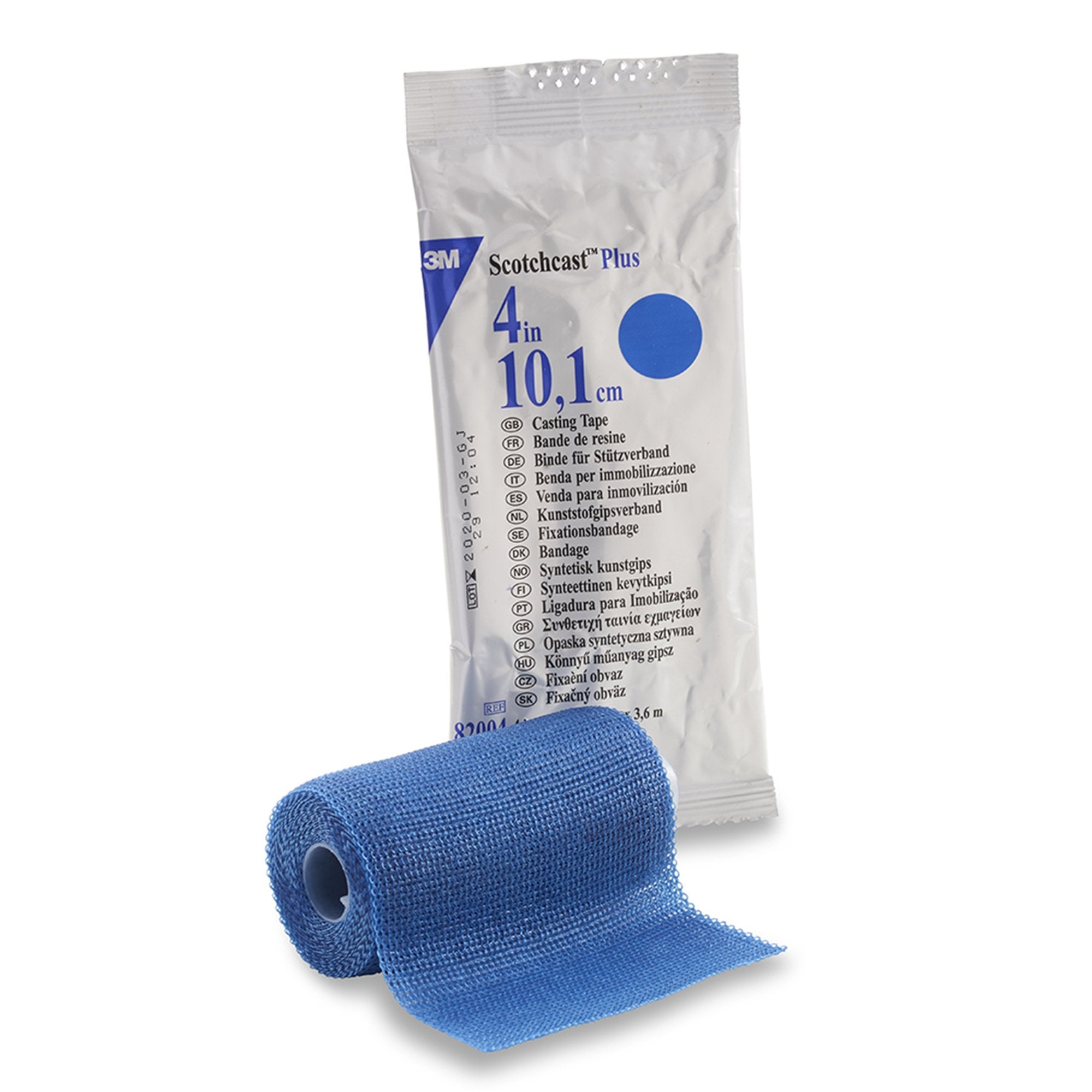 3M Scotchcast Plus Blue Cast Tape, 4 Inch x 4 Yard-Cast Tape 3M Scotchcast Plus 4 Inch X 12 Foot Fiberglass / Resin Blue