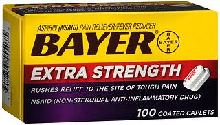 Bayer� Extra Strength Aspirin Pain Relief-Pain Relief Bayer� 500 mg Strength Aspirin Capsule 100 per Box