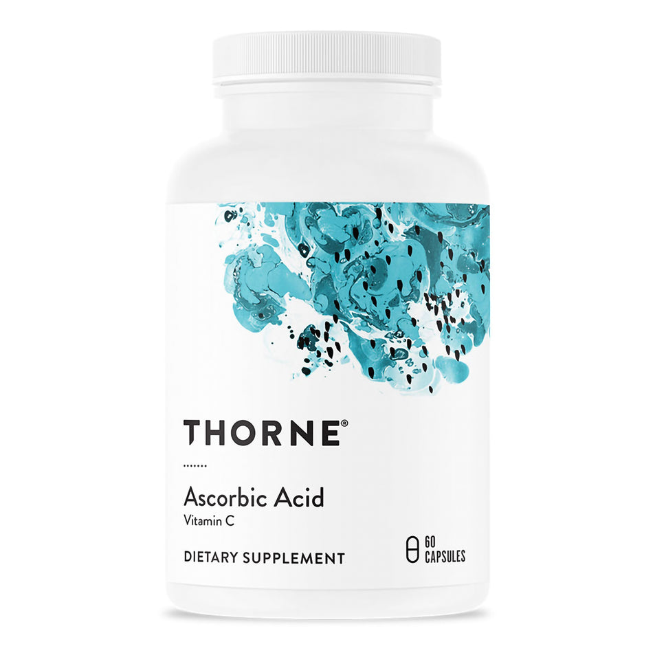 Thorne Ascorbic Acid Vitamin C Dietary Supplement-Vitamin C Supplement THORNE Ascorbic Acid Vitamin C 1 Gram Strength Capsule 60 per Bottle