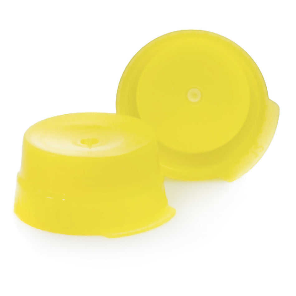 McKesson Yellow Tube Closure, 16 mm-"McKesson Tube Closure Polyethylene Snap Cap Yellow 16 mm For Use with 16 mm Blood Drawing Tubes, Glass Test Tubes, Plastic Culture Tubes NonSterile"