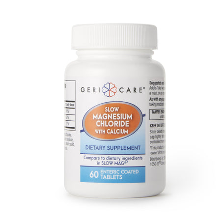 Geri-Care Magnesium Mineral Supplement-Mineral Supplement Geri-Care Calcium / Magnesium Chloride 236 mg - 142 mg - 400 mg Strength Tablet 60 per Bottle