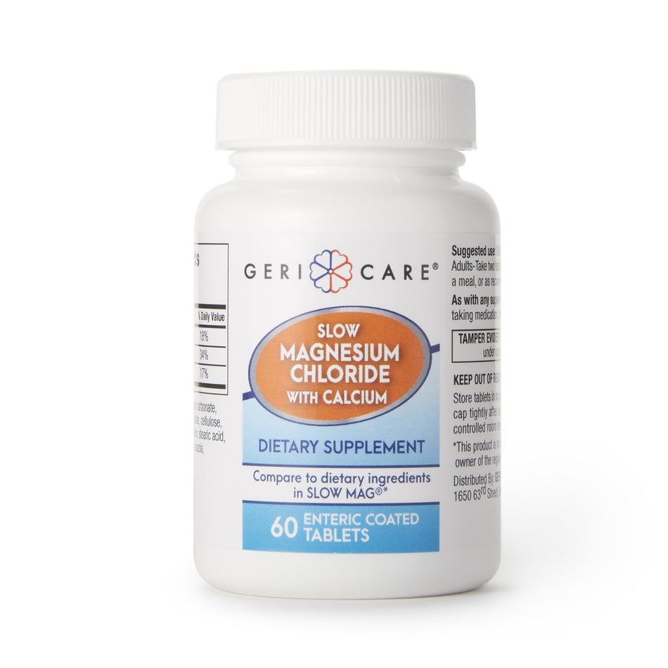 Geri-Care Magnesium Mineral Supplement-Mineral Supplement Geri-Care Calcium / Magnesium Chloride 236 mg - 142 mg - 400 mg Strength Tablet 60 per Bottle
