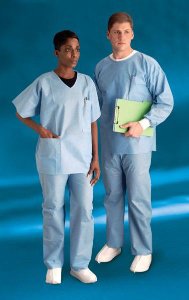 Converters Scrub Pants-Scrub Pants Straight Leg Large Blue Unisex