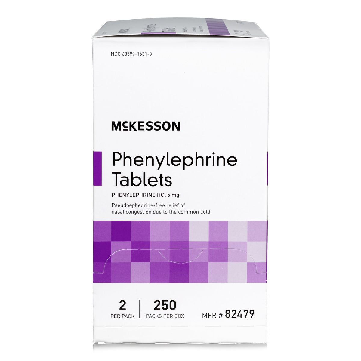 McKesson Phenylephrine Sinus Relief-Sinus Relief McKesson Brand 5 mg Strength Tablet 2 per Pack