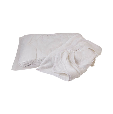 Beck's Classic Terry Adult Bib, White-Bib Hook and Loop Closure Reusable Terry Cloth