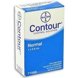 Bayer Contour Blood Glucose Control Solution, Normal Level-Blood Glucose Control Solution Ascensia Contour 2.5 mL Normal Level