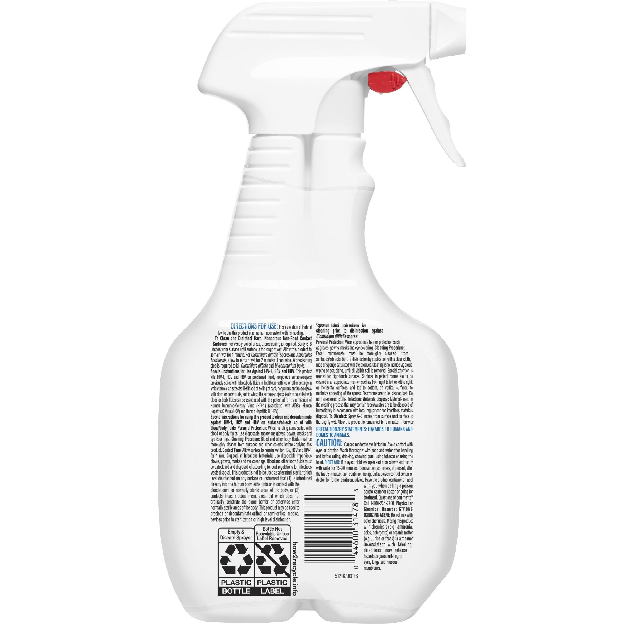 Clorox Healthcare Fuzion Cleaner Disinfectant, 32-ounce Spray Bottle-Clorox Healthcare Fuzion Surface Disinfectant Cleaner Broad Spectrum Pump Spray Liquid 32 oz. Bottle Scented NonSterile