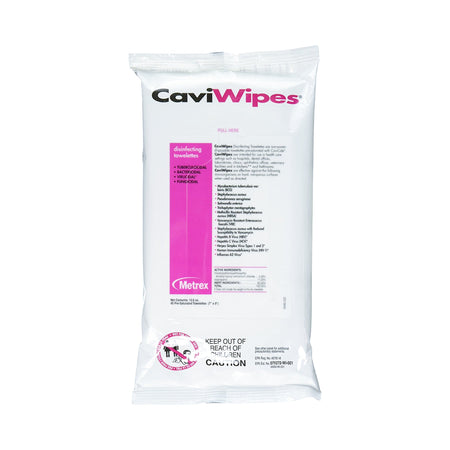 CaviWipes1 Surface Disinfectant, Alcohol Based, Non-sterile, Disposable-CaviWipes1 Surface Disinfectant Premoistened Alcohol Based Manual Pull Wipe 45 Count Soft Pack Alcohol Scent NonSterile