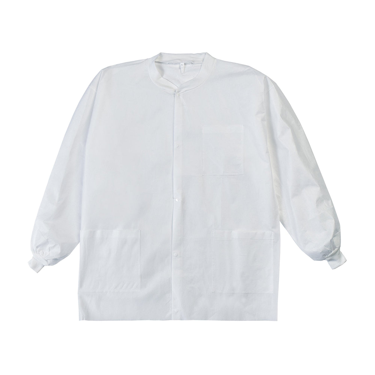 LabMates Lab Jacket, Large, White-Lab Jacket LabMates White Large Hip Length SMS Disposable