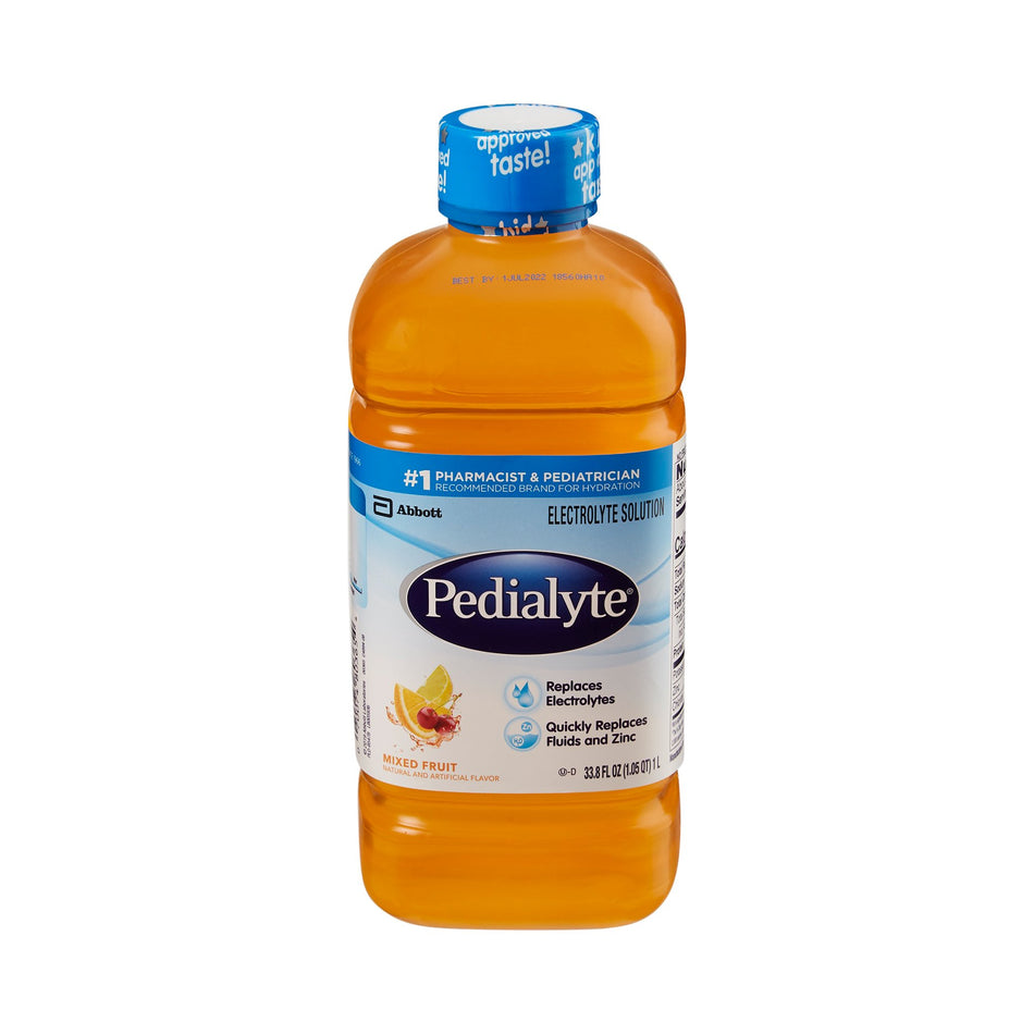 Pedialyte� Mixed Fruit Electrolyte Solution, 1 Liter Bottle-Oral Electrolyte Solution Pedialyte� Classic Mixed Fruit Flavor 33.8 oz. Electrolyte