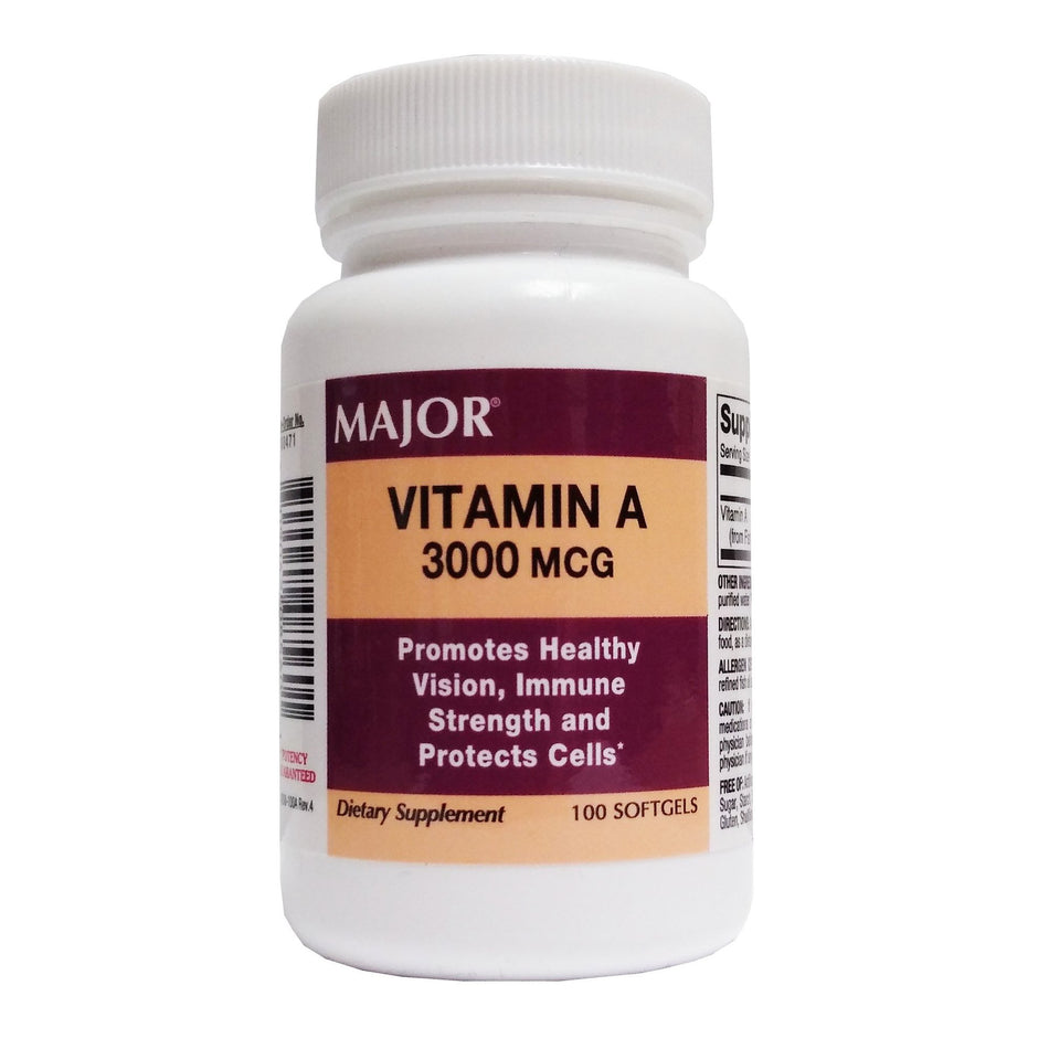 Major® Vitamin A Supplement - Pharmaceuticals>Over the Counter>Nonprescription Vitamins and Minerals - Major Pharmaceuticals