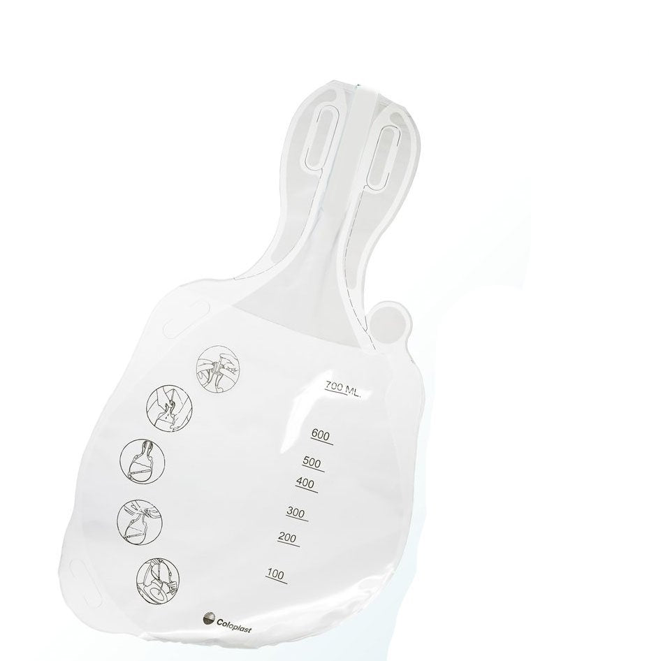 Coloplast Uro Two-Piece Drainable Transparent Urostomy Pouch, 6 Inch Length, Micro, 2 Inch Stoma-"Urostomy Pouch Coloplast Uro Two-Piece System 6 Inch Length, Micro 2 Inch Stoma Drainable"