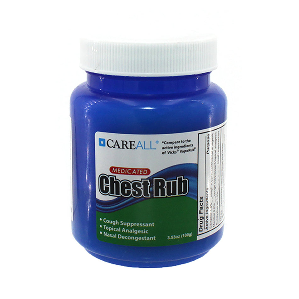 CareAll Camphor / Menthol / Eucalyptus Oil Chest Rub-Chest Rub CareAll 4.8% - 1.2% - 2.6% Strength Ointment 3.53 oz.