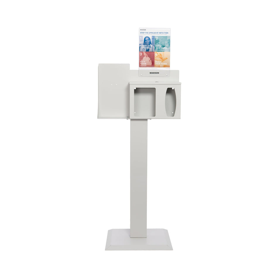 McKesson Hygiene Dispensing Station-Hygiene Dispensing Station McKesson Floor Stand Quartz Beige 22.3 W X 60.5 H X 17 D Inch Aluminum / Cold Rolled Steel / PETG Plastic