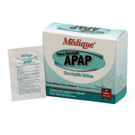 APAP Extra Strength Pain Relief-Pain Relief APAP Extra Strength 500 mg Strength Acetaminophen Unit Dose Tablet 12 per Box