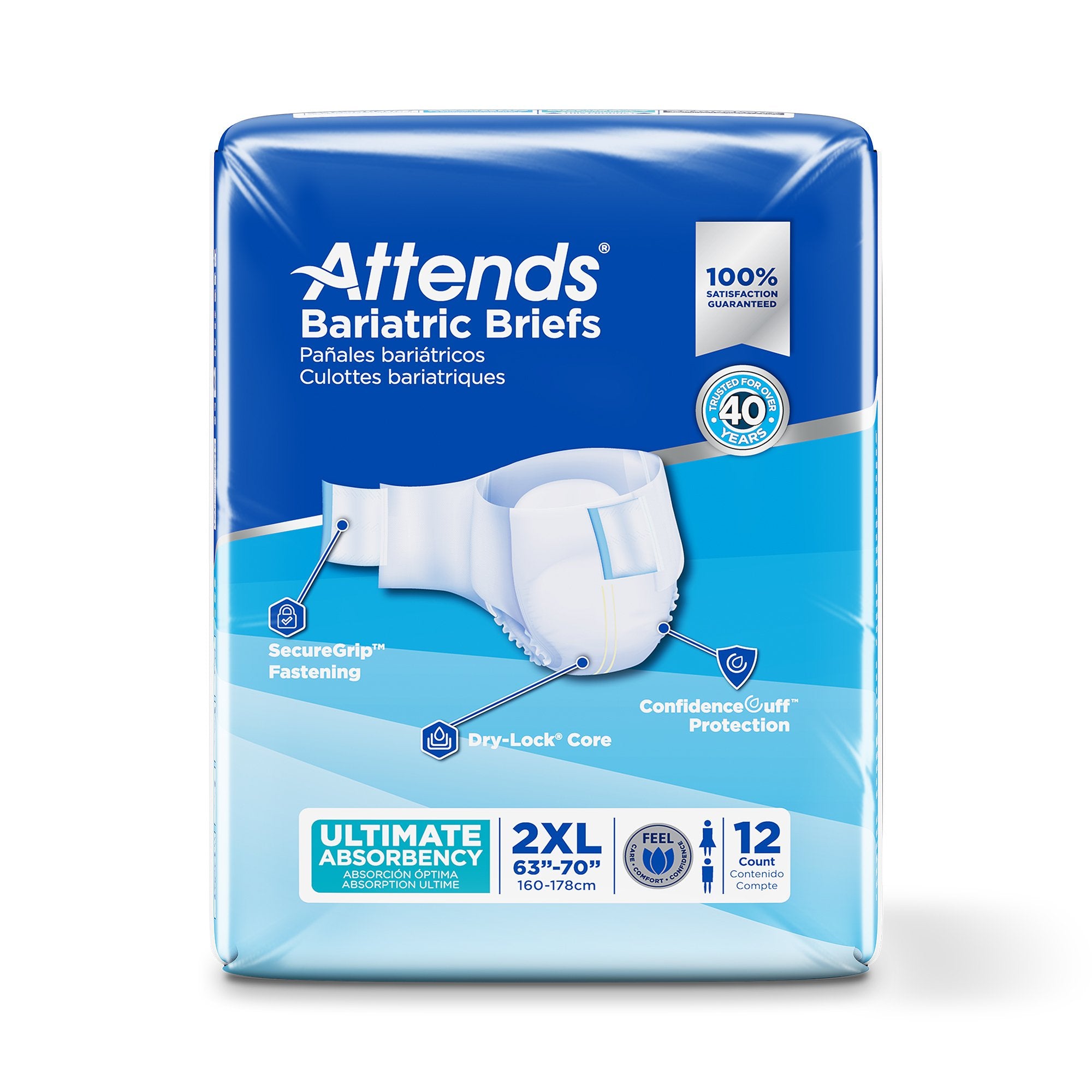 Attends® Bariatric Briefs, 2X-Large - Incontinence>Adult Briefs and Protective Undergarments - Attends Healthcare Products