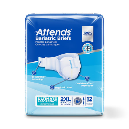 Attends® Bariatric Briefs, 2X-Large - Incontinence>Adult Briefs and Protective Undergarments - Attends Healthcare Products