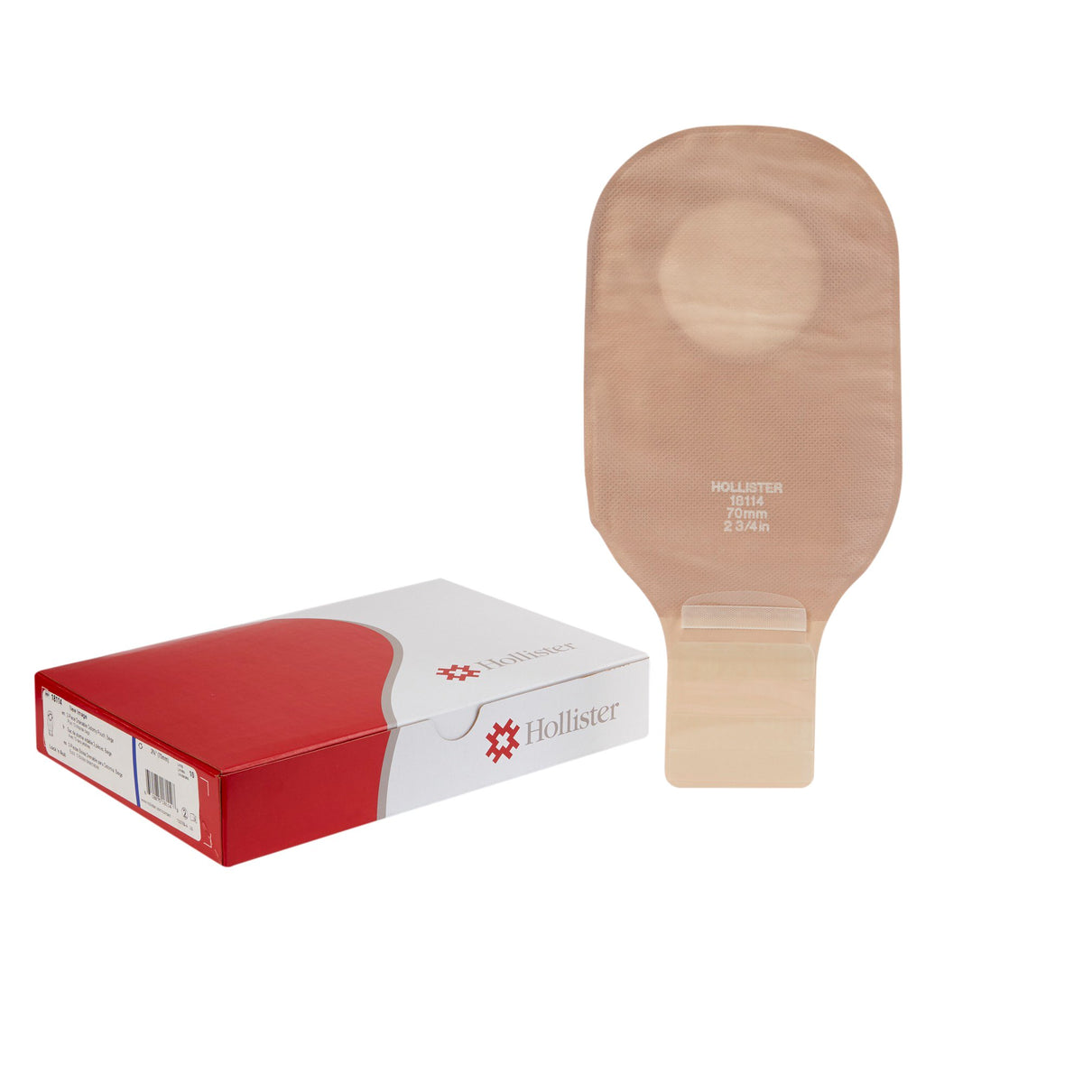 New Image Drainable Beige Colostomy Pouch, 12-Inch Length, 2 Inch Flange-Colostomy Pouch New Image Two-Piece System 12 Inch Length Drainable