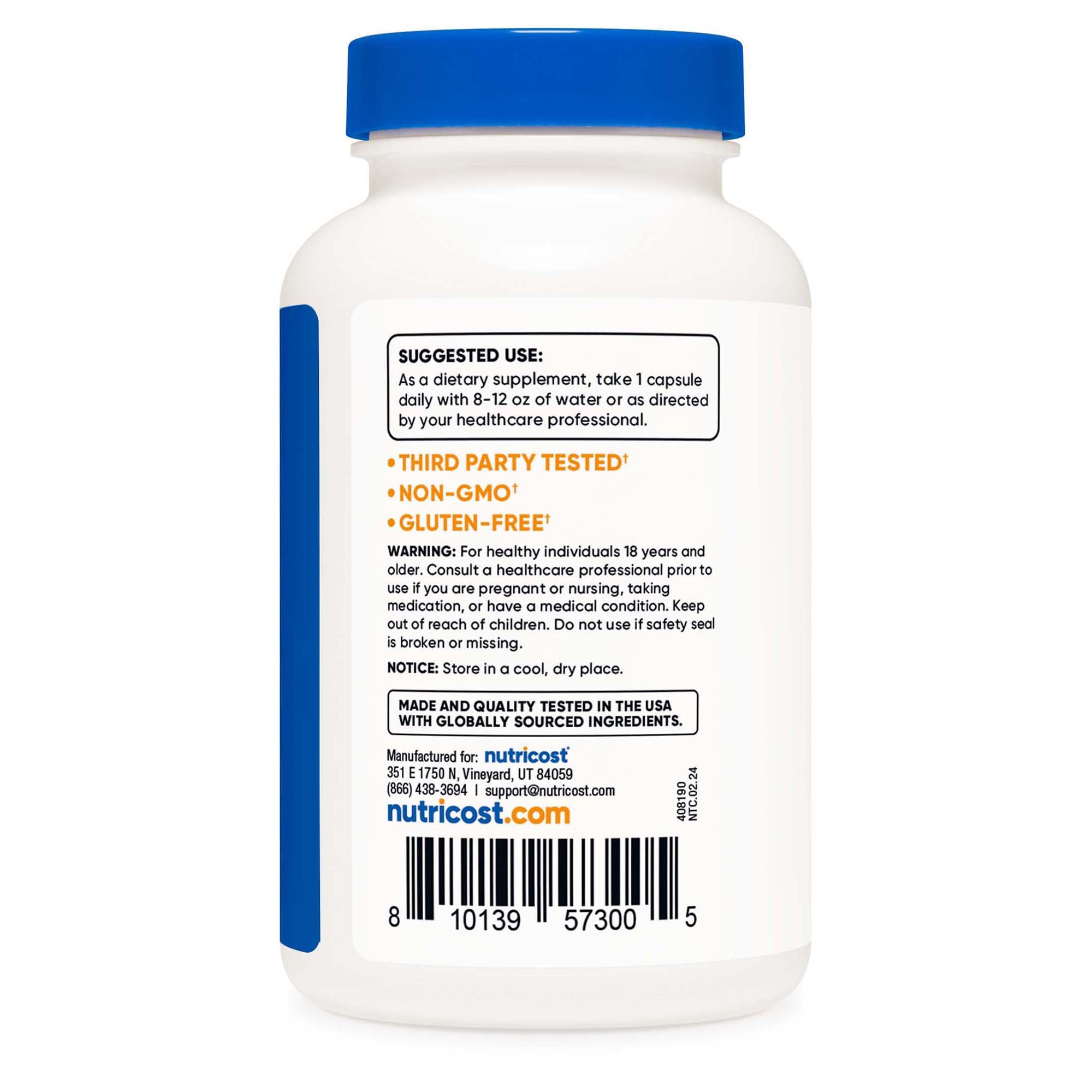 VITAMIN, CAP ZINC PICOLINATE 50MG (240/BT 12BT/CS)
