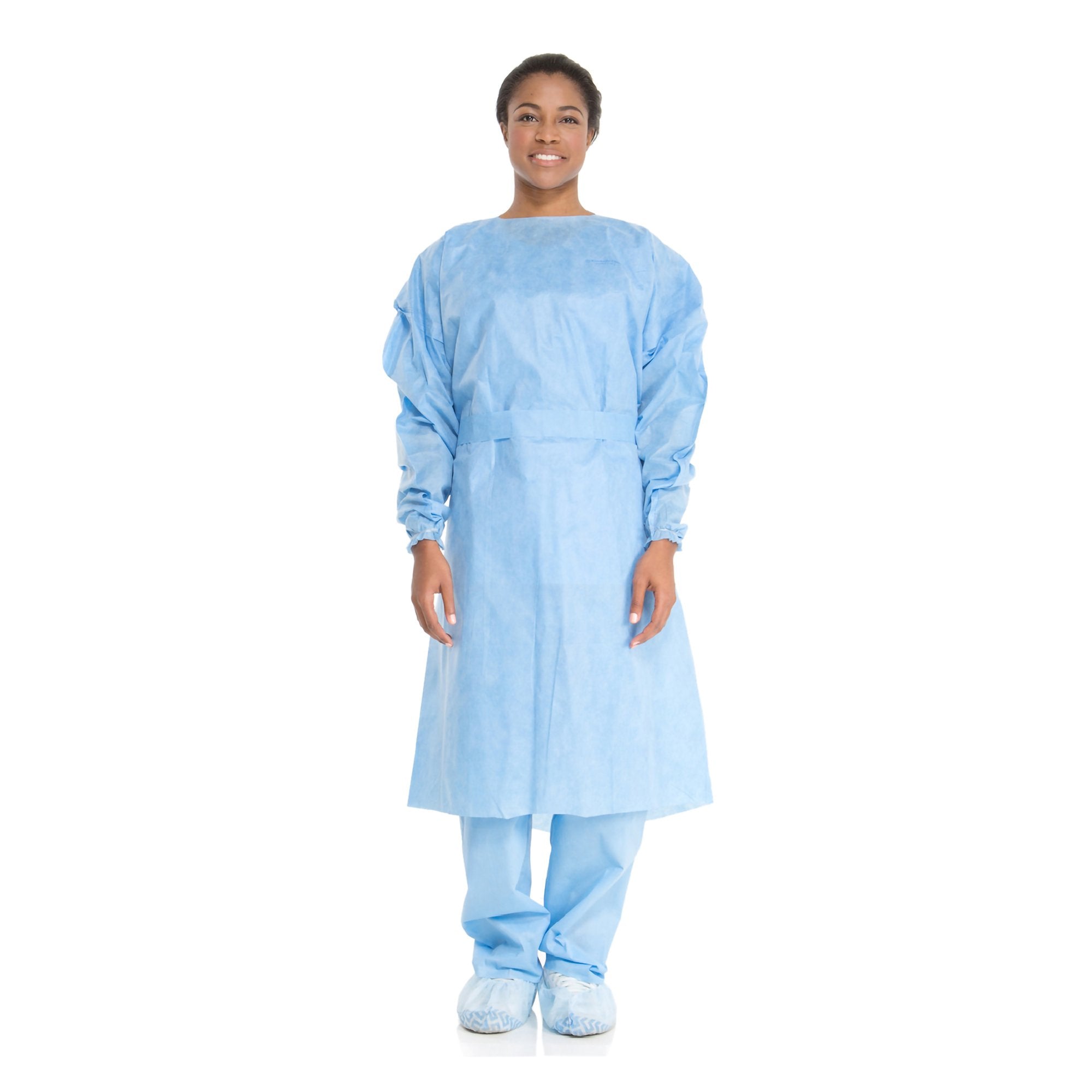 Halyard Protective Procedure Gown-Protective Procedure Gown Halyard Tri-Layer X-Large Blue NonSterile AAMI Level 2 Disposable