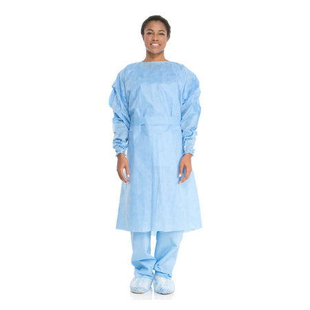 Halyard Protective Procedure Gown-Protective Procedure Gown Halyard Tri-Layer X-Large Blue NonSterile AAMI Level 2 Disposable