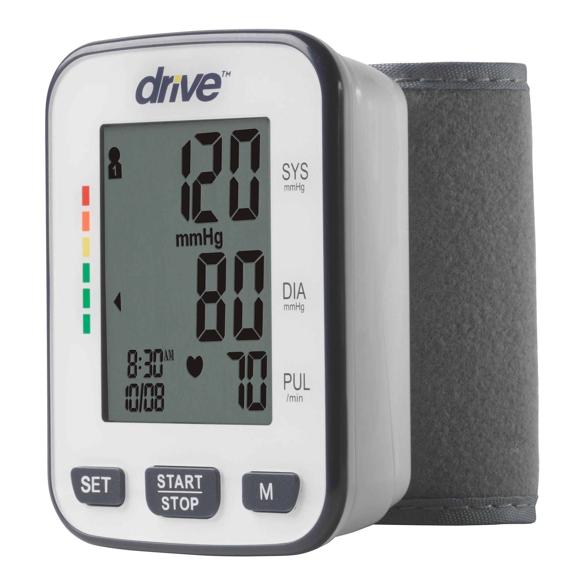drive Digital Blood Pressure Monitoring Unit, Wrist Cuff, Adult Medium-Home Automatic Digital Blood Pressure Monitor Drive Medium Cuff Cloth Fabric Cuff 13 - 22 cm Wrist