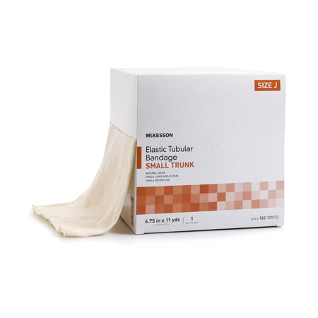 McKesson Elastic Tubular Support Bandage, 6-3/4 Inch x 11 Yard-Elastic Tubular Support Bandage McKesson Spandagrip 6-3/4 Inch X 11 Yard Small Trunk Pull On Natural NonSterile Size J Standard Compression