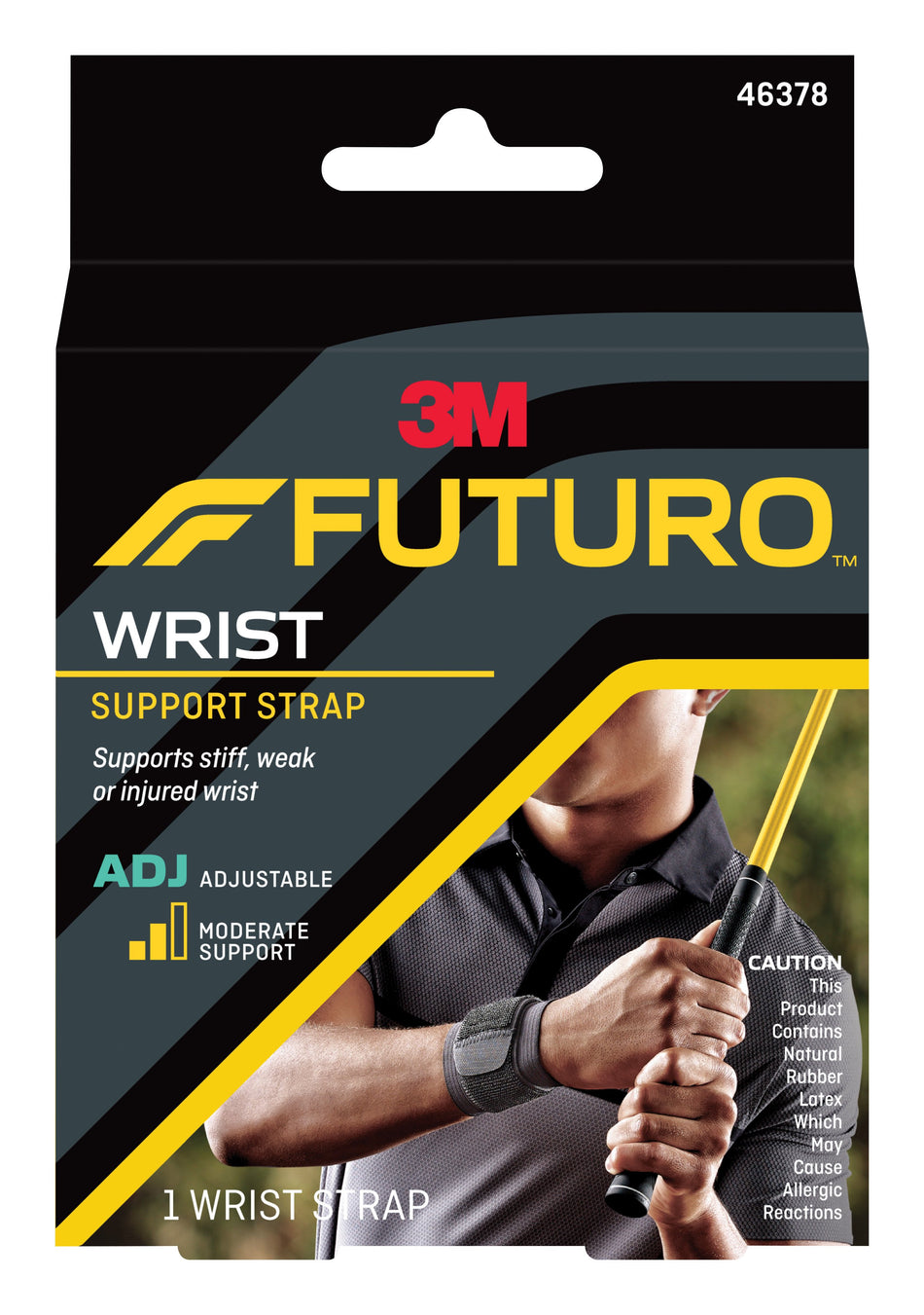 3M Futuro Left or Right Wrist Support, One Size Fits Most-Wrist Support Futuro Wraparound / Wristlet Fabric / Foam Left or Right Wrist Black One Size Fits Most