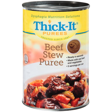 Thick-It Pure Beef Stew Thickened Food, 15-ounce Can-Thickened Food Thick-It 15 oz. Can Beef Stew Flavor Puree IDDSI Level 4 Extremely Thick/Pureed