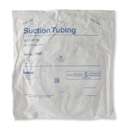 Busse Liposuction Tubing, 9.5 millimeter Inner Diameter, 10 Foot Length-Liposuction Tubing Busse Clear 3/8 Inch I.D. 10 Foot Length PVC Sterile