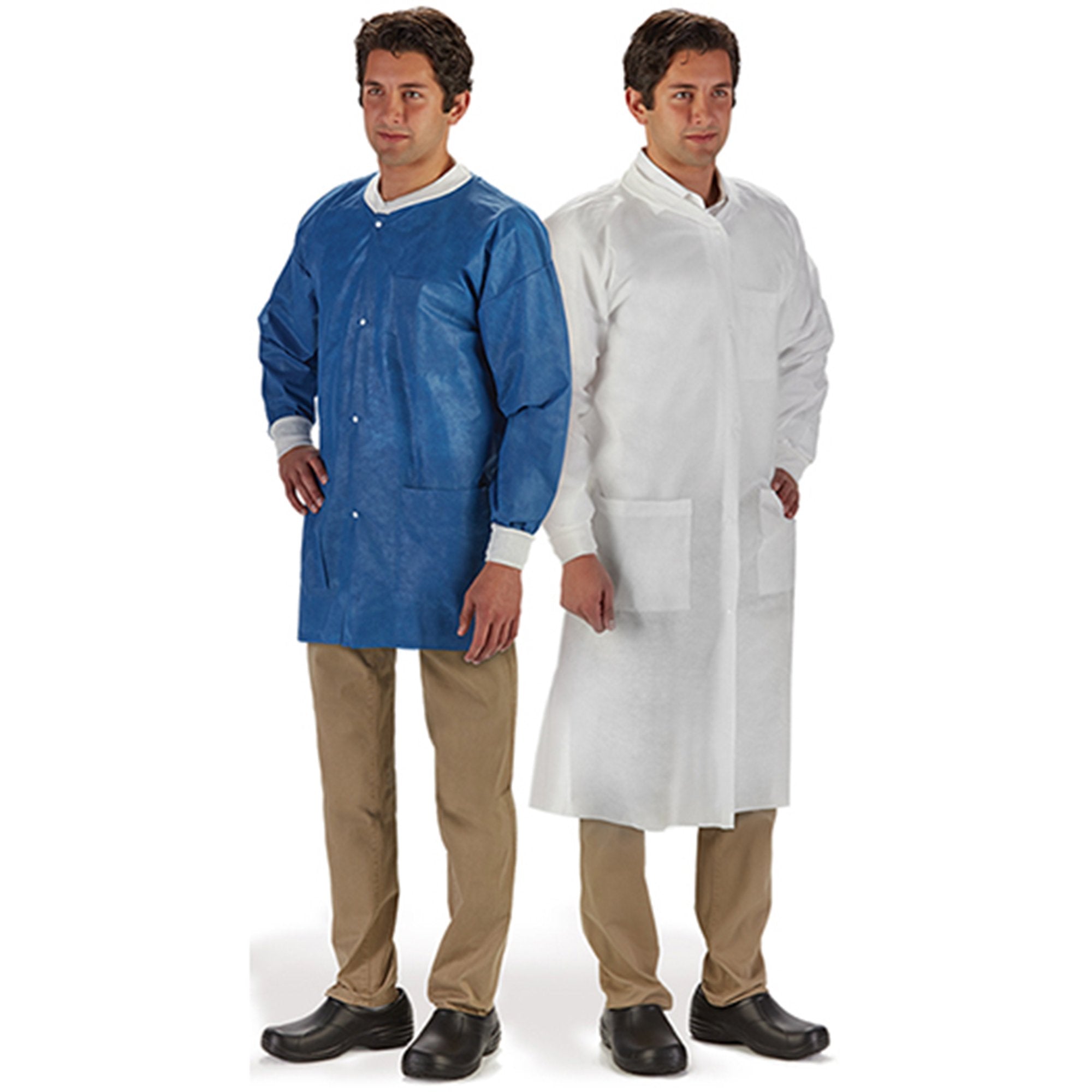 LabMates® Lab Jacket, Large, Blue - Apparel>Coats and Jackets - Graham Medical Products
