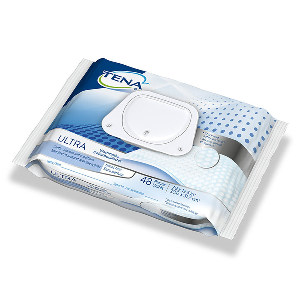 Tena Ultra Unscented Washcloths-Personal Cleansing Wipe TENA ProSkin Ultra Soft Pack Unscented 48 Count