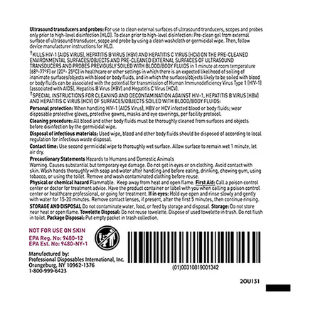 Sani-Cloth Prime Extra Large Germicidal Disinfectant Wipes, 11.5 x 11.75 Inch-Sani-Cloth Prime Surface Disinfectant Cleaner Premoistened Germicidal Manual Pull Wipe 50 Count Individual Packet Alcohol Scent NonSterile