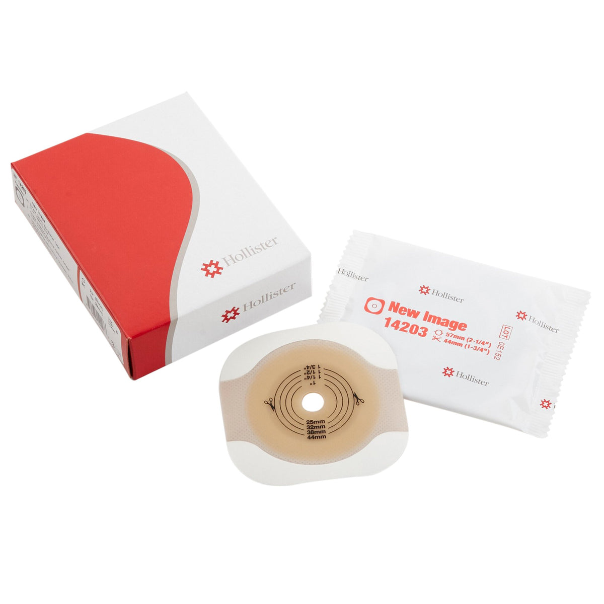 New Image Flextend Colostomy Barrier With Up to 1 Inch Stoma Opening-"Ostomy Barrier New Image Flextend Trim to Fit, Standard Wear Adhesive Tape 57 mm Flange Red Code System Hydrocolloid Up to 1-3/4 Inch Opening"