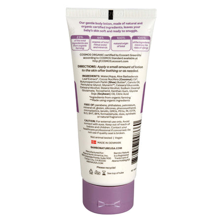 Bambo Nature Snuggle Time Body Lotion, 100 mL tube-Baby Lotion Bambo Nature Snuggle Time 3.4 oz. Tube Unscented Lotion