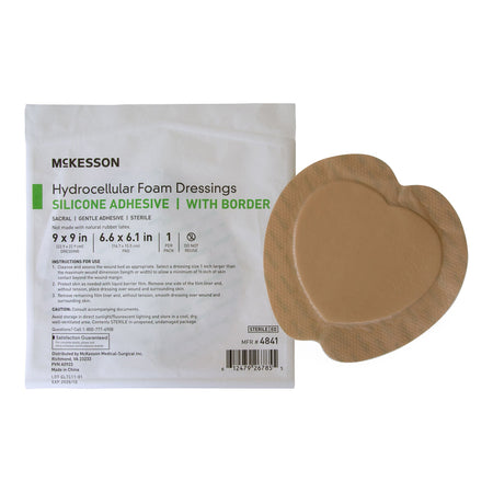 McKesson Hydrocellular Foam Dressing with Border Silicone Adhesive, Sacral - Wound Care>Advanced Wound Care>Foam Dressings...