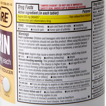 Geri-Care Aspirin-"Pain Relief Quali-Tabs 325 mg Strength Aspirin Tablet 1,000 per Bottle"