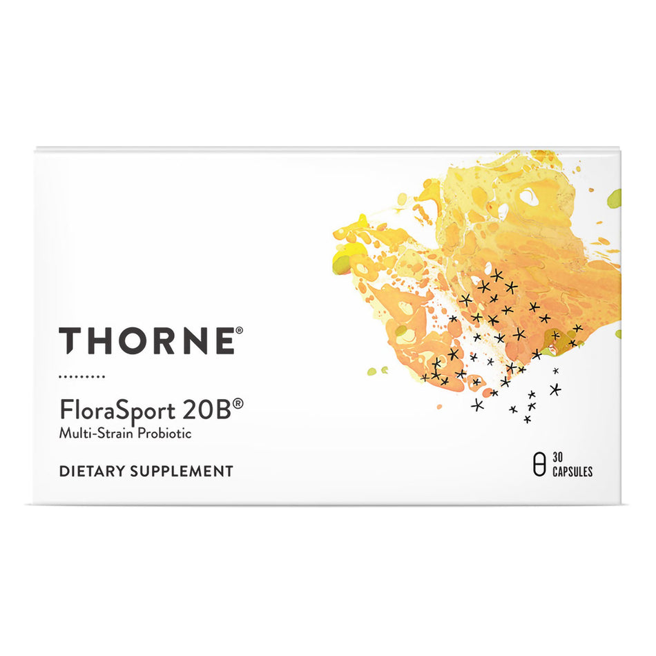 Thorne FloraSport 20B Multi-Strain Probiotic Supplement-Probiotic Dietary Supplement THORNE FloraSport 20B 30 Per Bottle Capsule