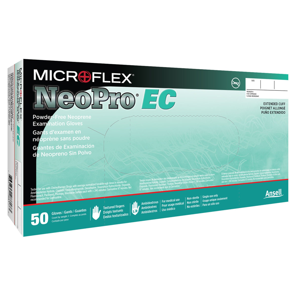 NeoPro® EC Extended Cuff Length Exam Glove, Large, Green - Gloves>Exam Gloves - Microflex Medical