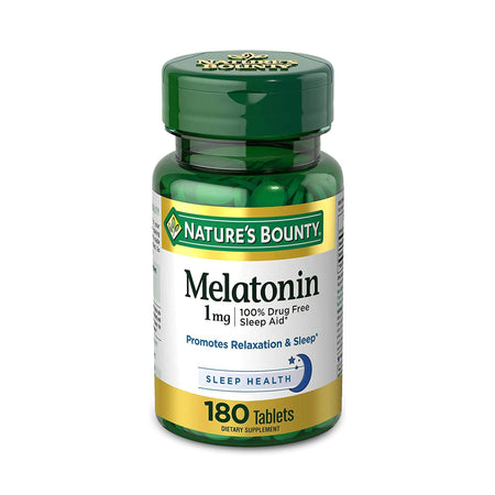 Nature's Bounty Melatonin Natural Sleep Aid-Natural Sleep Aid Nature's Bounty 180 per Bottle Tablet 1 mg Strength