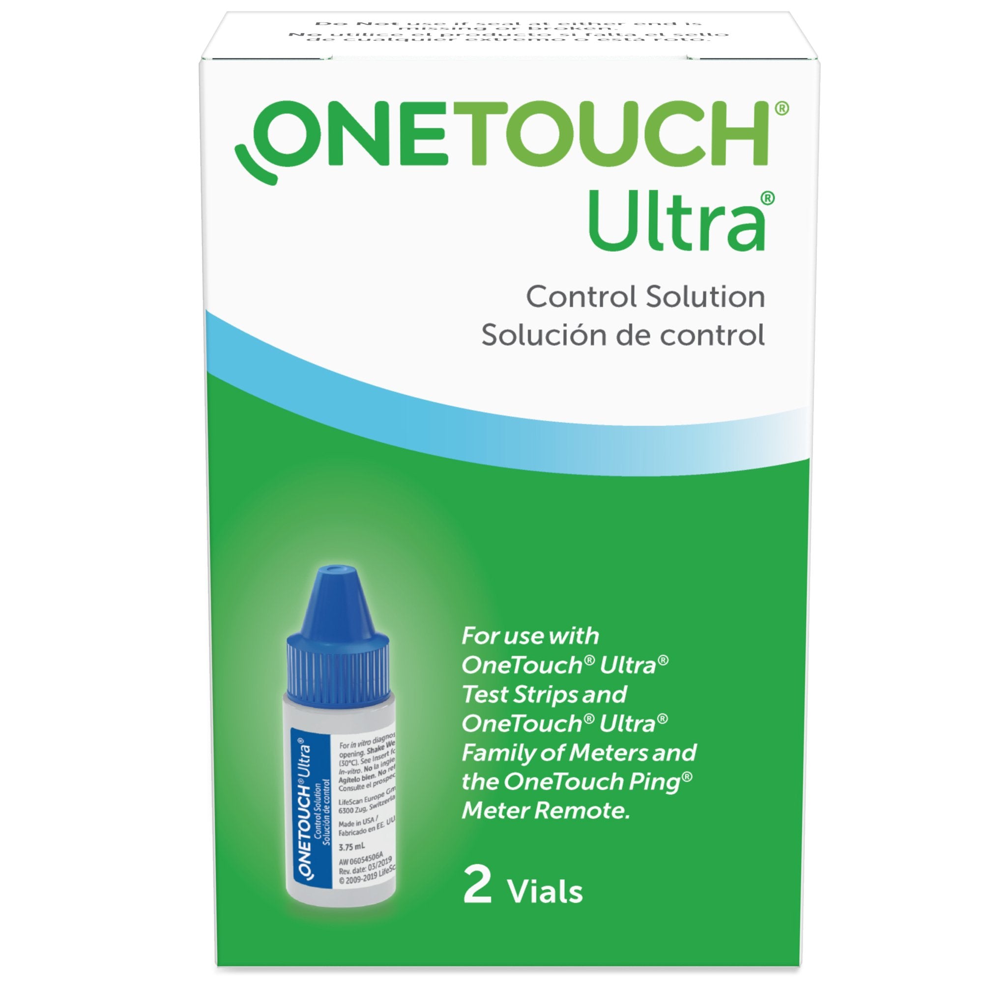 Blood Glucose Control Solution One Touch® Ultra 2 X 4 mL - Diagnostic Instruments and Supplies>Diabetes Monitoring>Glucose...
